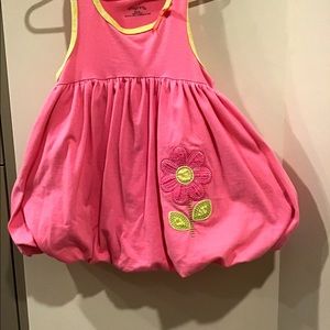 Pink and yellow sleeveless dress